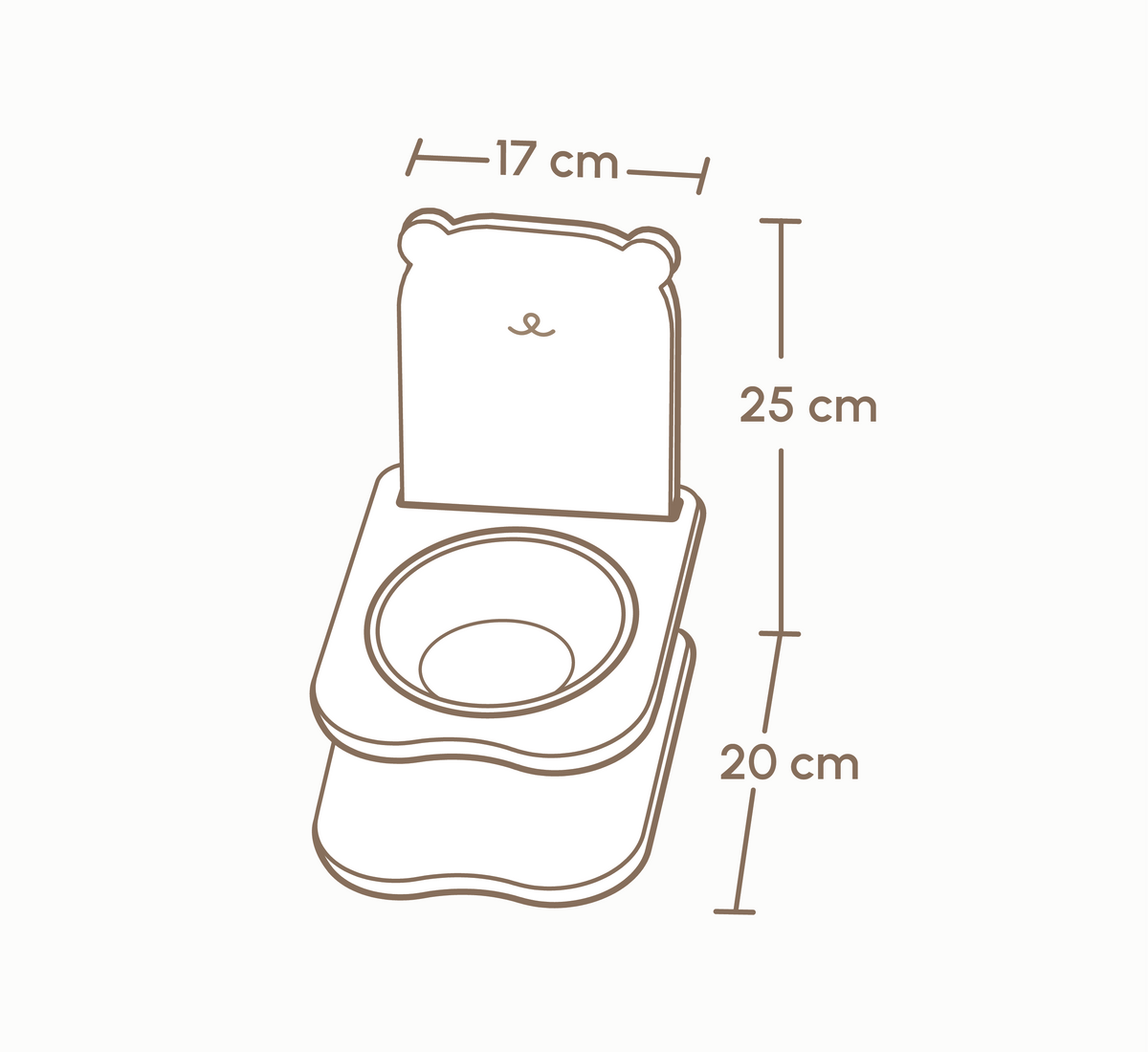 Dinette Height-Adjustable Bowl – Small / Bear / White size guide
